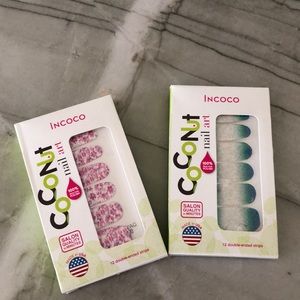 Two sets of nail strips